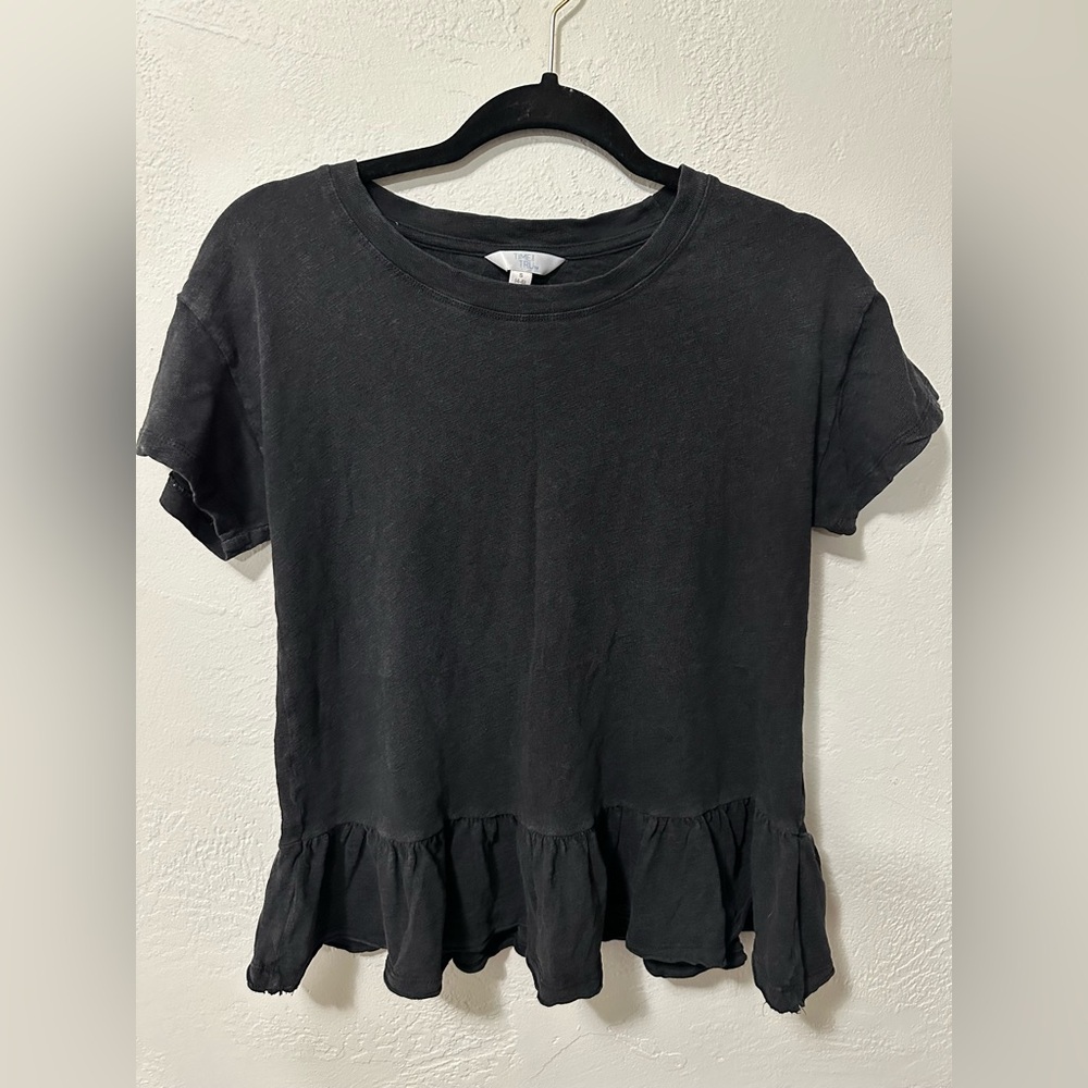 Bundle Lot of 3 Short Sleeve Ruffle Cropped Top Shirts Tees